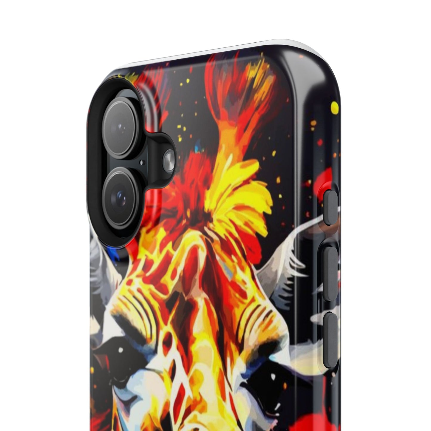 Funky Giraffe Art Impact-Resistant Phone Case —