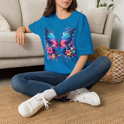 Colorful Butterfly Floral T-Shirt