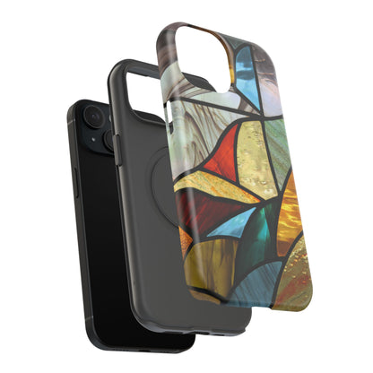 Stained Glass Impact Phone Case — Colorful Mosaic Protective Cover