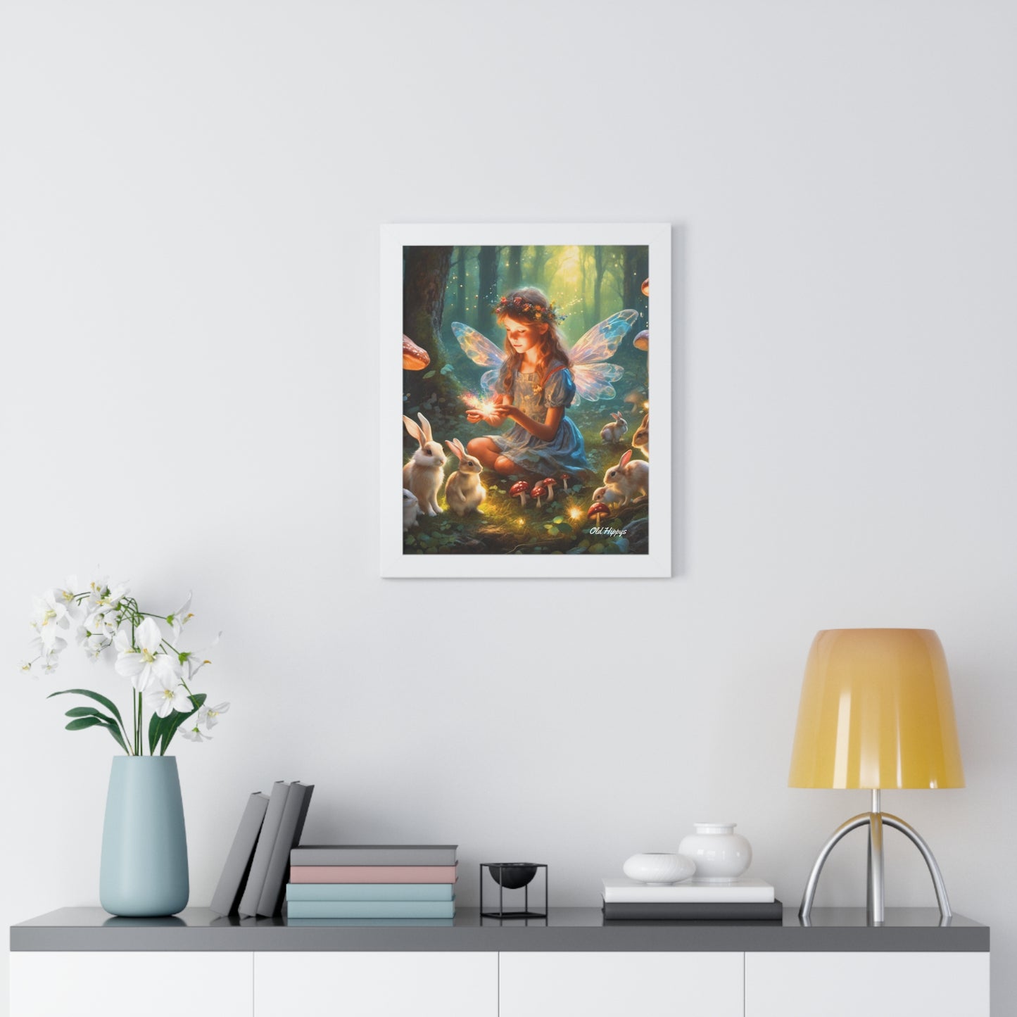 Young Fairy with Rabbits