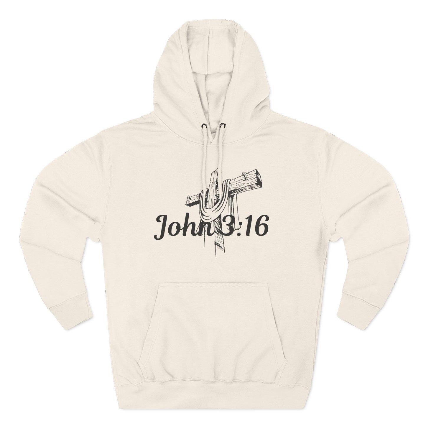 John 3:16 Cross Hoodie - Christian Faith Pullover