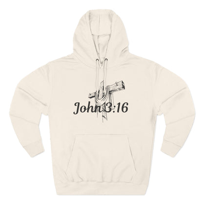 John 3:16 Cross Hoodie - Christian Faith Pullover
