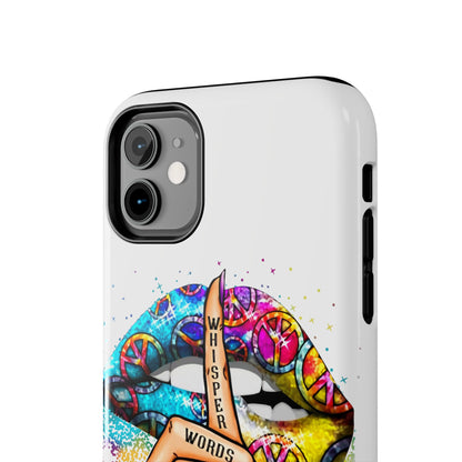 Let It Be Phone Case — Colorful Peace & 'Whisper Words of Wisdom' Design