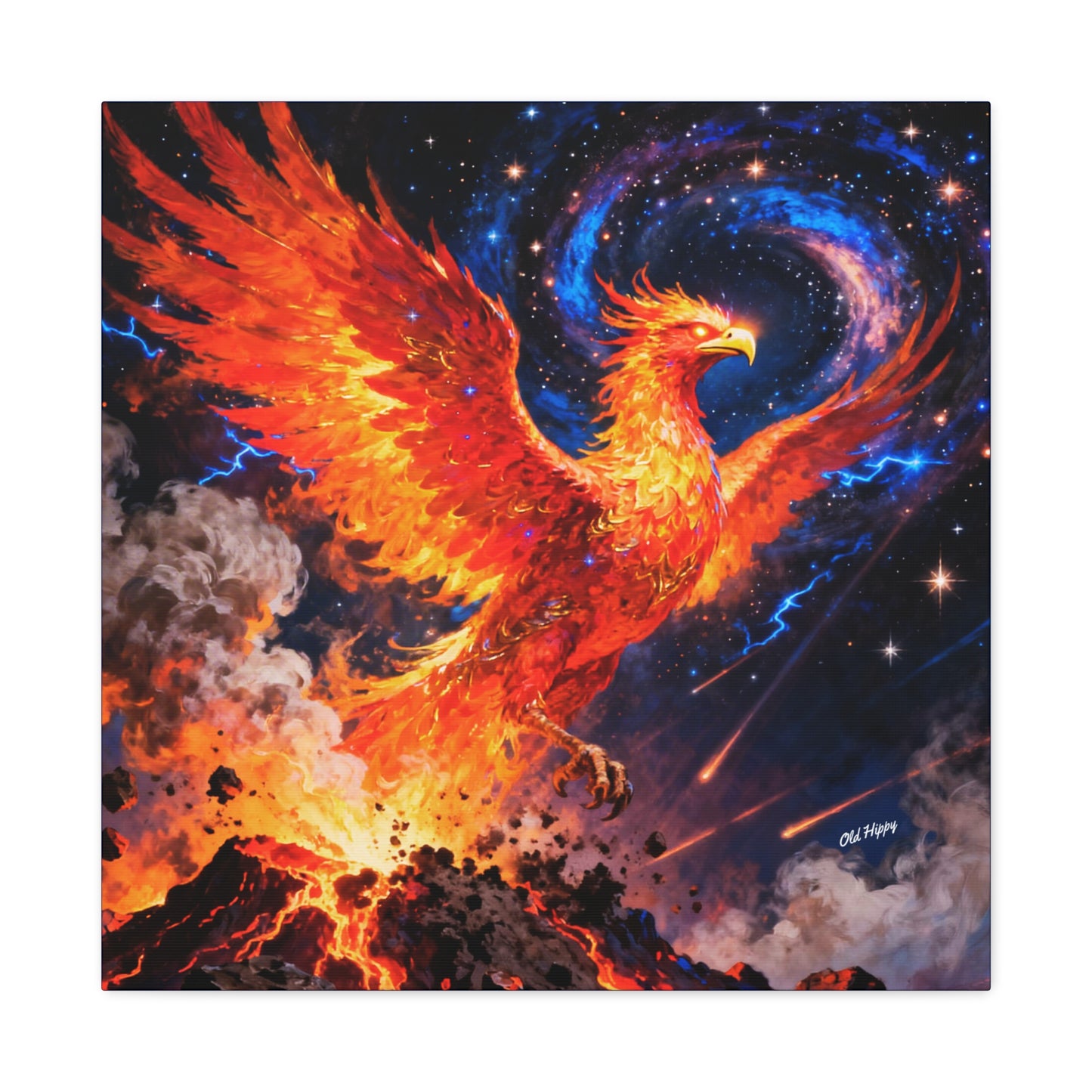 Rise Beyond the Ashes- AI Canvas Art by Old Hippy