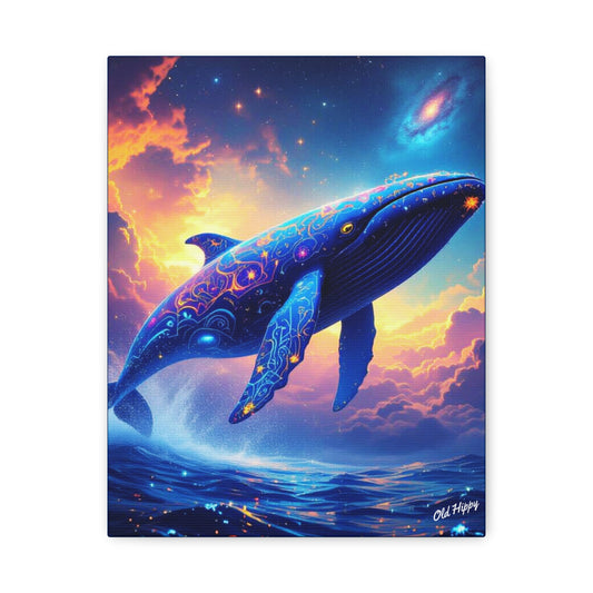 Starlight Leviathan Stretched Canvas AI Art by Old Hippy