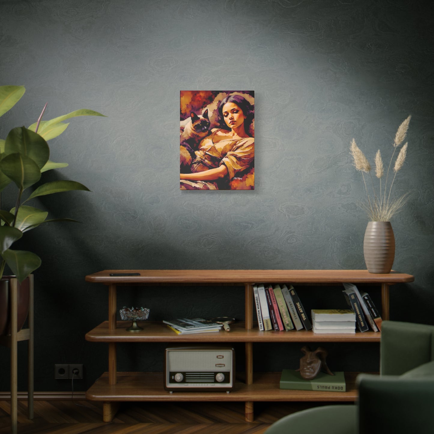 “Whispers in Sepia” – Picasso-Inspired AI Art on Canvas by Old Hippy