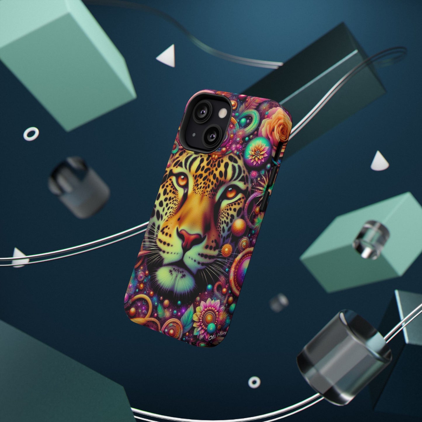 Leopard Psychedelic Phone Case — Vibrant Impact-Resistant iPhone Cover