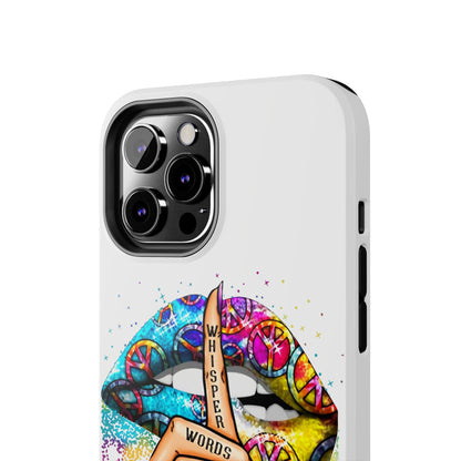 Let It Be Phone Case — Colorful Peace & 'Whisper Words of Wisdom' Design