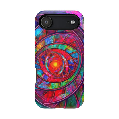 Protective Phone Case — Vibrant Abstract Mandala Impact-Resistant Design