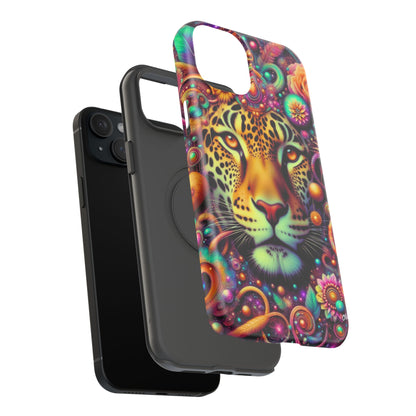 Leopard Psychedelic Phone Case — Vibrant Impact-Resistant iPhone Cover