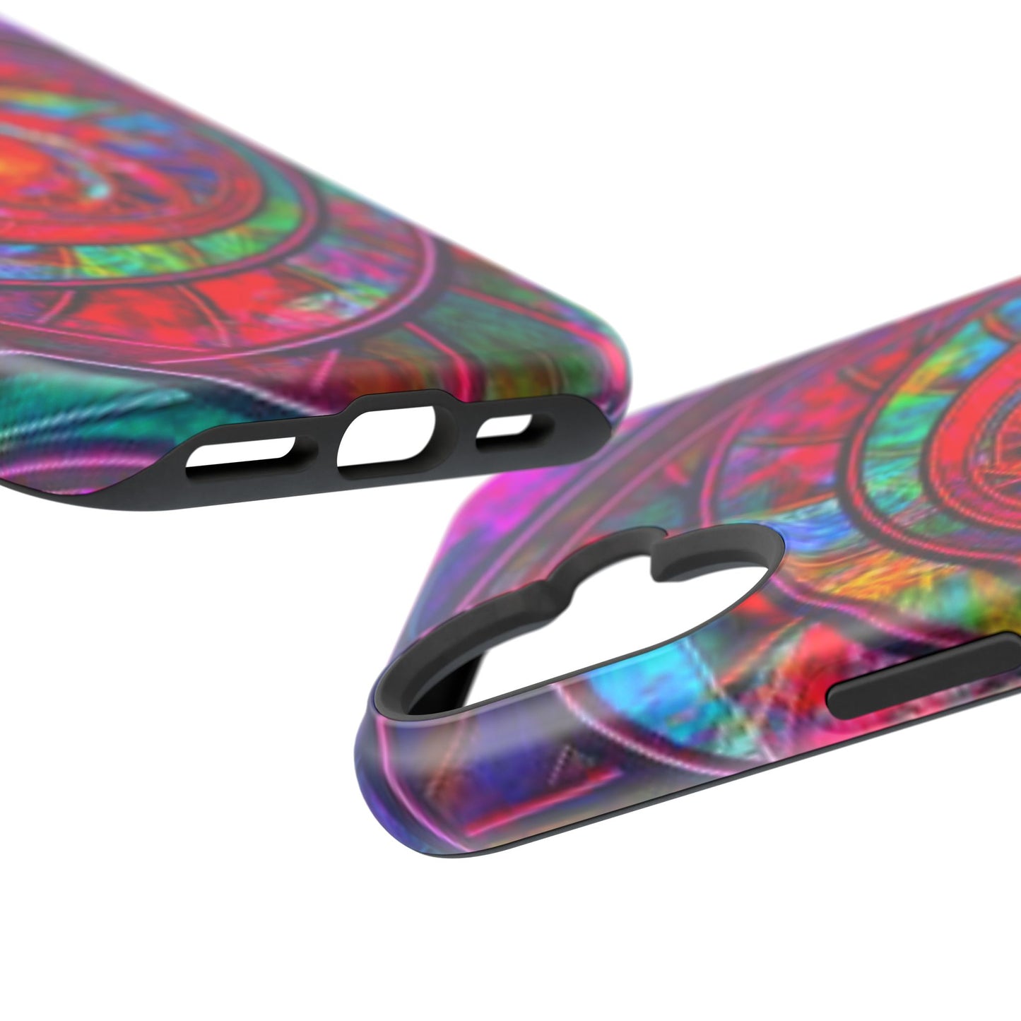 Protective Phone Case — Vibrant Abstract Mandala Impact-Resistant Design
