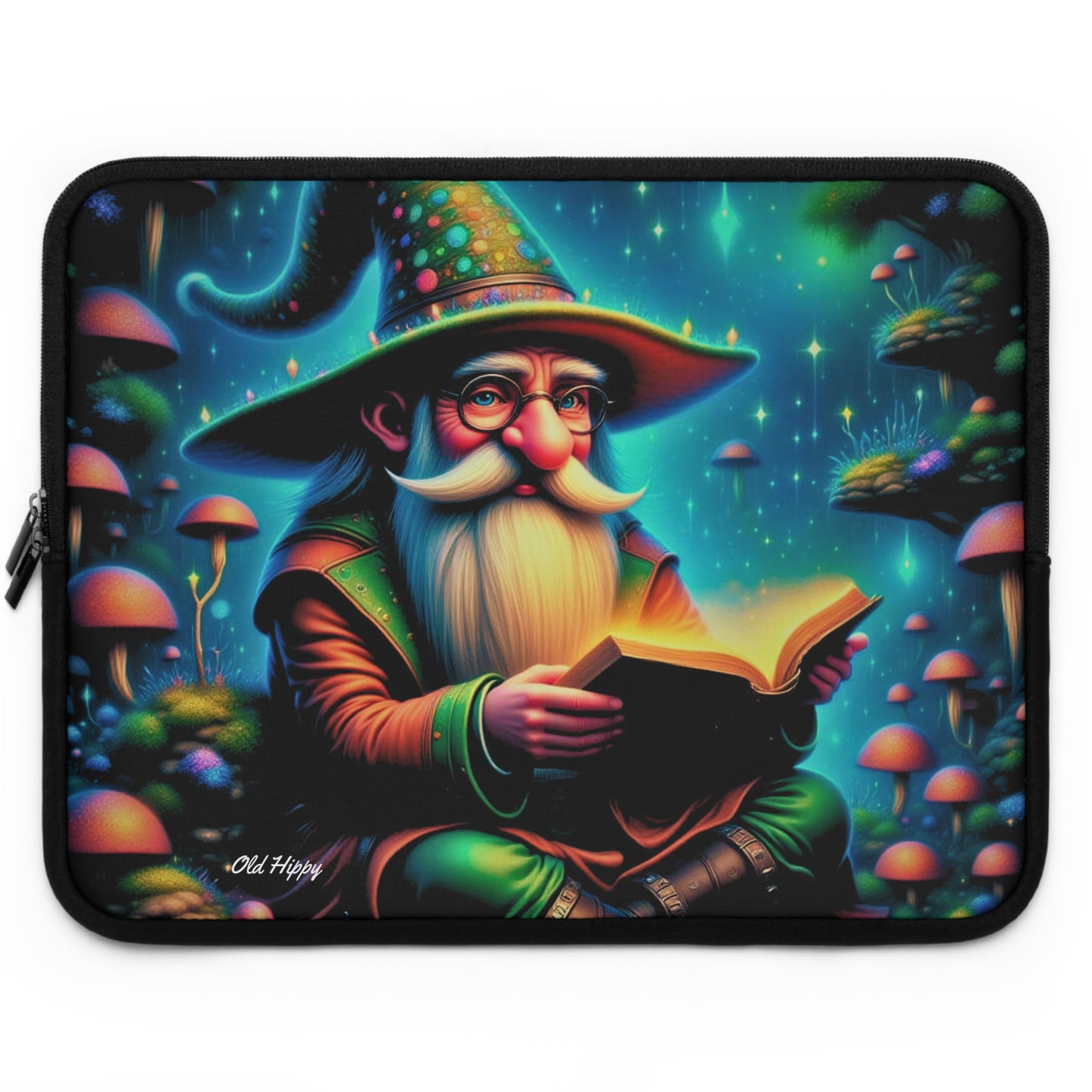 Whimsical Wizard Laptop Sleeve — Magical Mushroom Fantasy Sleeve