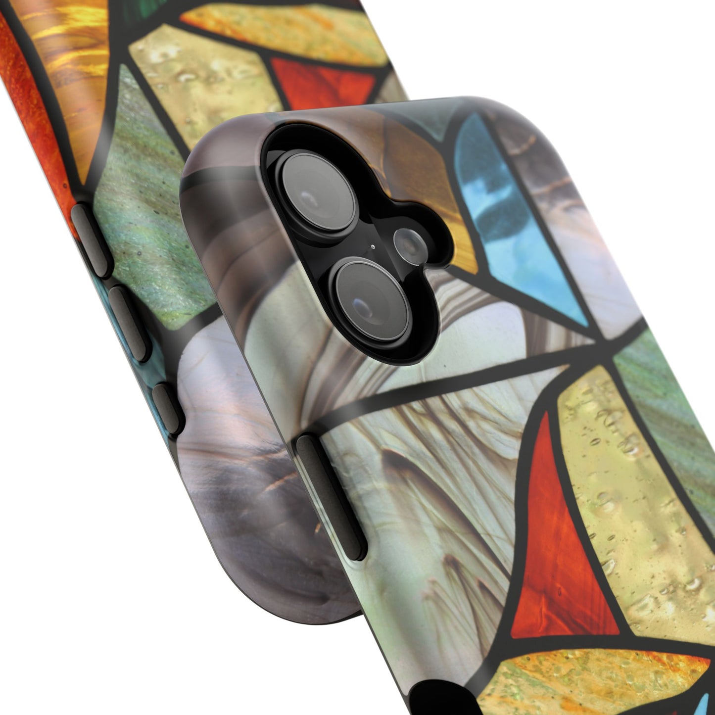 Stained Glass Impact Phone Case — Colorful Mosaic Protective Cover