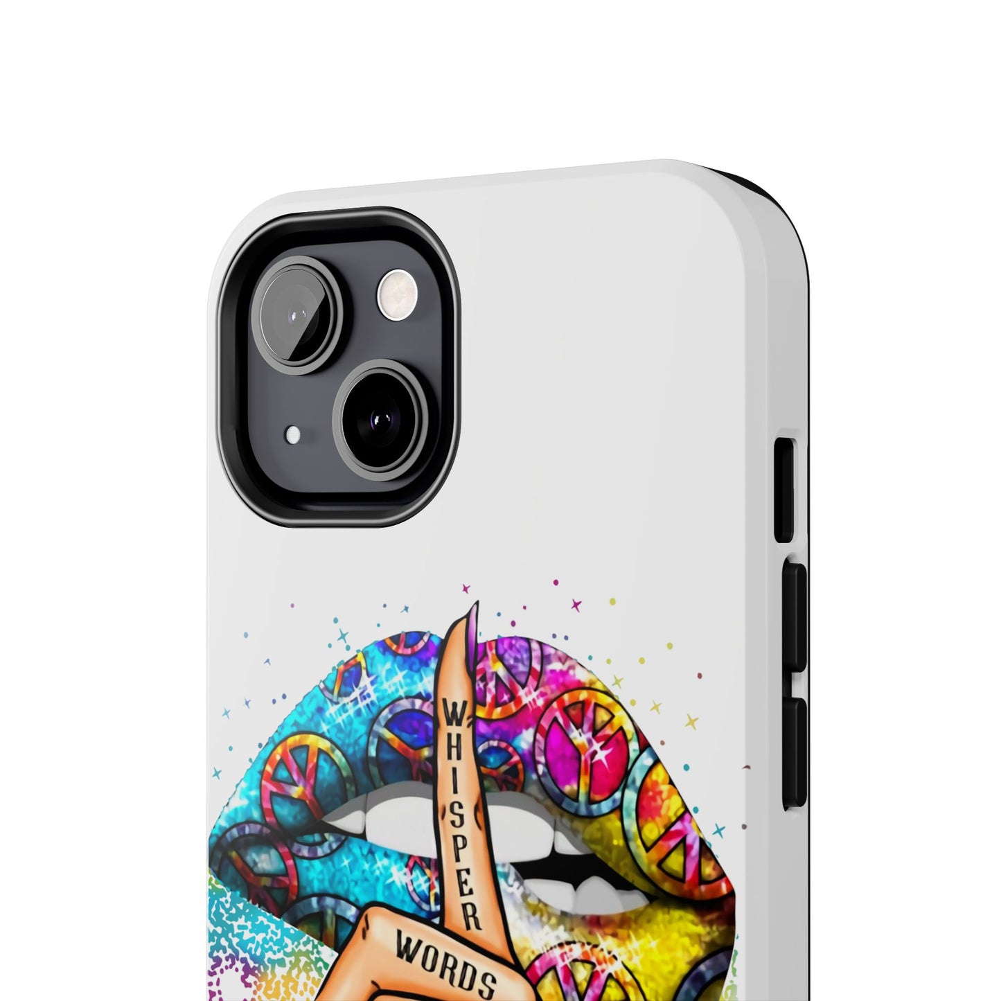 Let It Be Phone Case — Colorful Peace & 'Whisper Words of Wisdom' Design