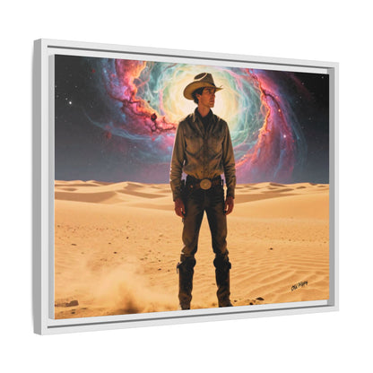 Stardust Wrangler- Framed Canvas AI Art by Old Hippy