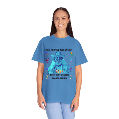 Hippie Grandparent T-Shirt — 'Mark Your Transition from Young Hippie to Hippie Grandparent'