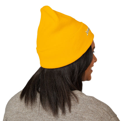 Embroidered 'Jesus is Lord' Cuffed Beanie — Christian Faith Knit Hat