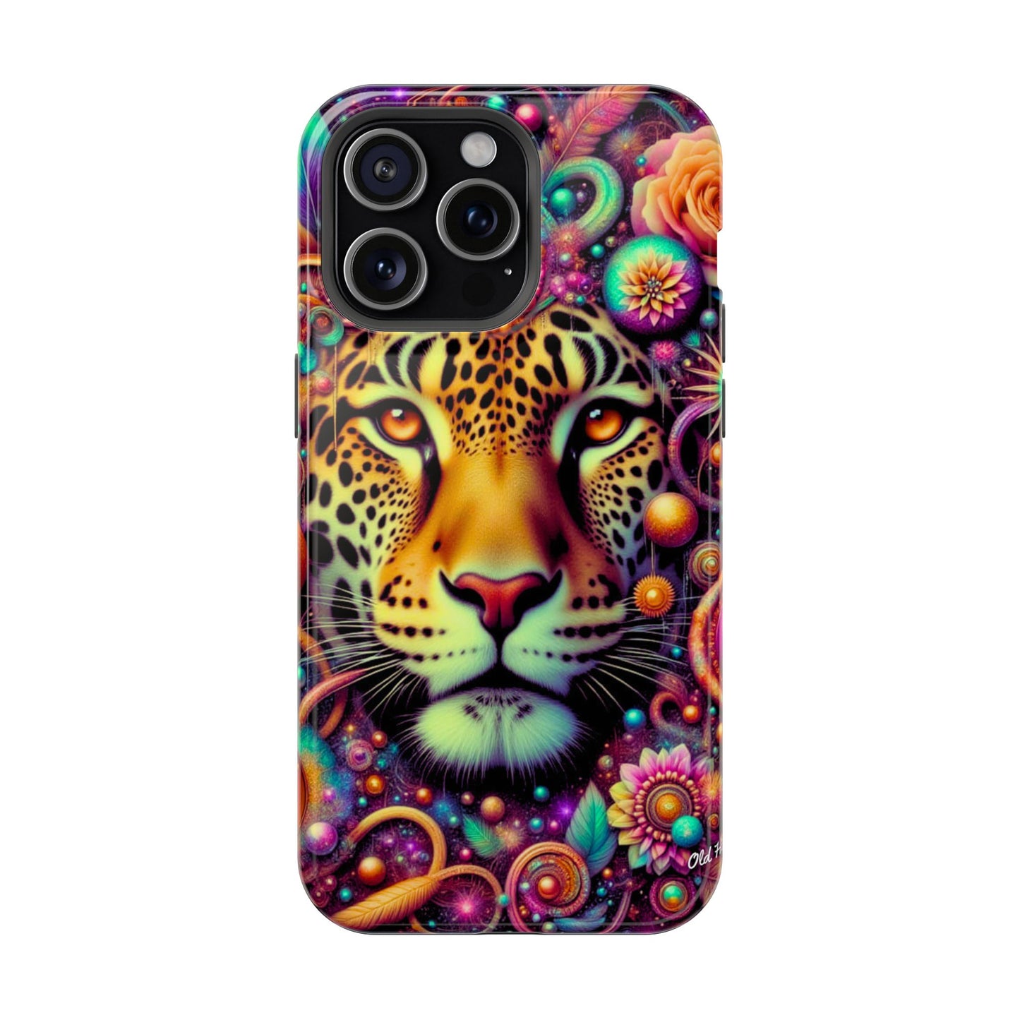 Leopard Psychedelic Phone Case — Vibrant Impact-Resistant iPhone Cover