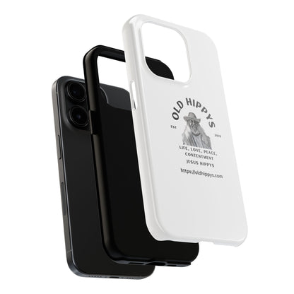 Old Hippys Phone Case — 'Life, Love, Peace, Contentment' Tough Protective Case