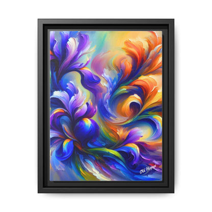 Iris Symphony #1 Wood Framed Matte Canvas