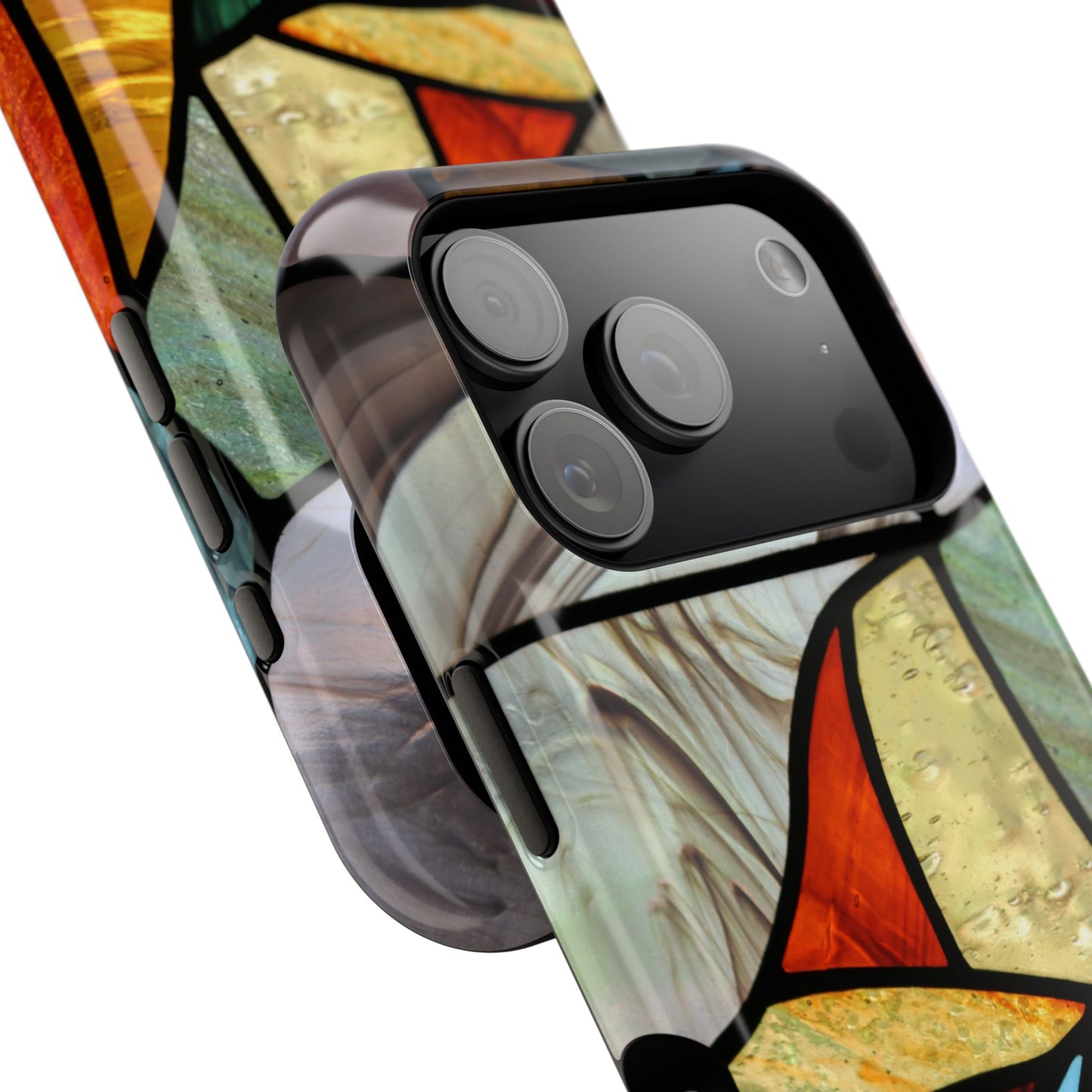 Stained Glass Impact Phone Case — Colorful Mosaic Protective Cover