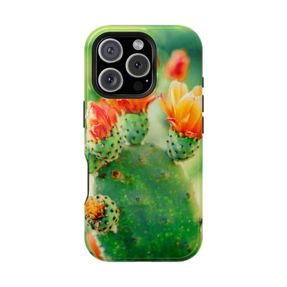 Cactus Bloom Phone Case — Impact-Resistant Floral iPhone Cover