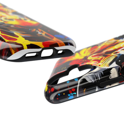 Funky Giraffe Art Impact-Resistant Phone Case —