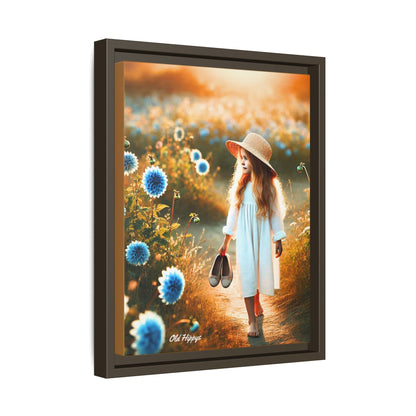 A Girl and Her Thoughts Wood Framed Canvas