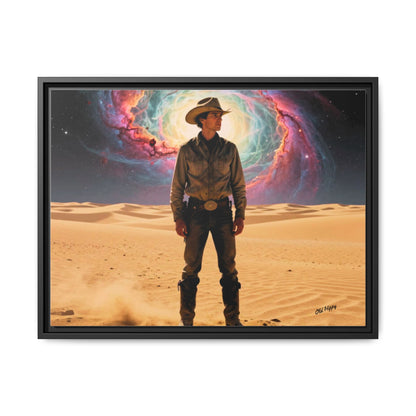 Stardust Wrangler- Framed Canvas AI Art by Old Hippy