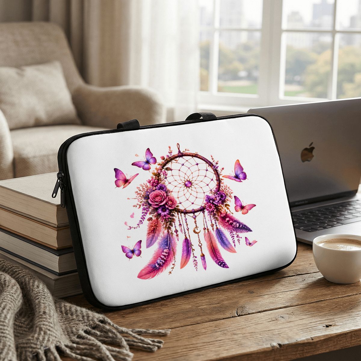 Laptop Bag dream catcher with Handle and shoulder strap
