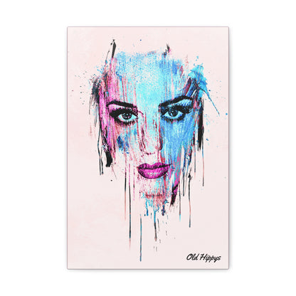 Woman in Blue Canvas Wall Art