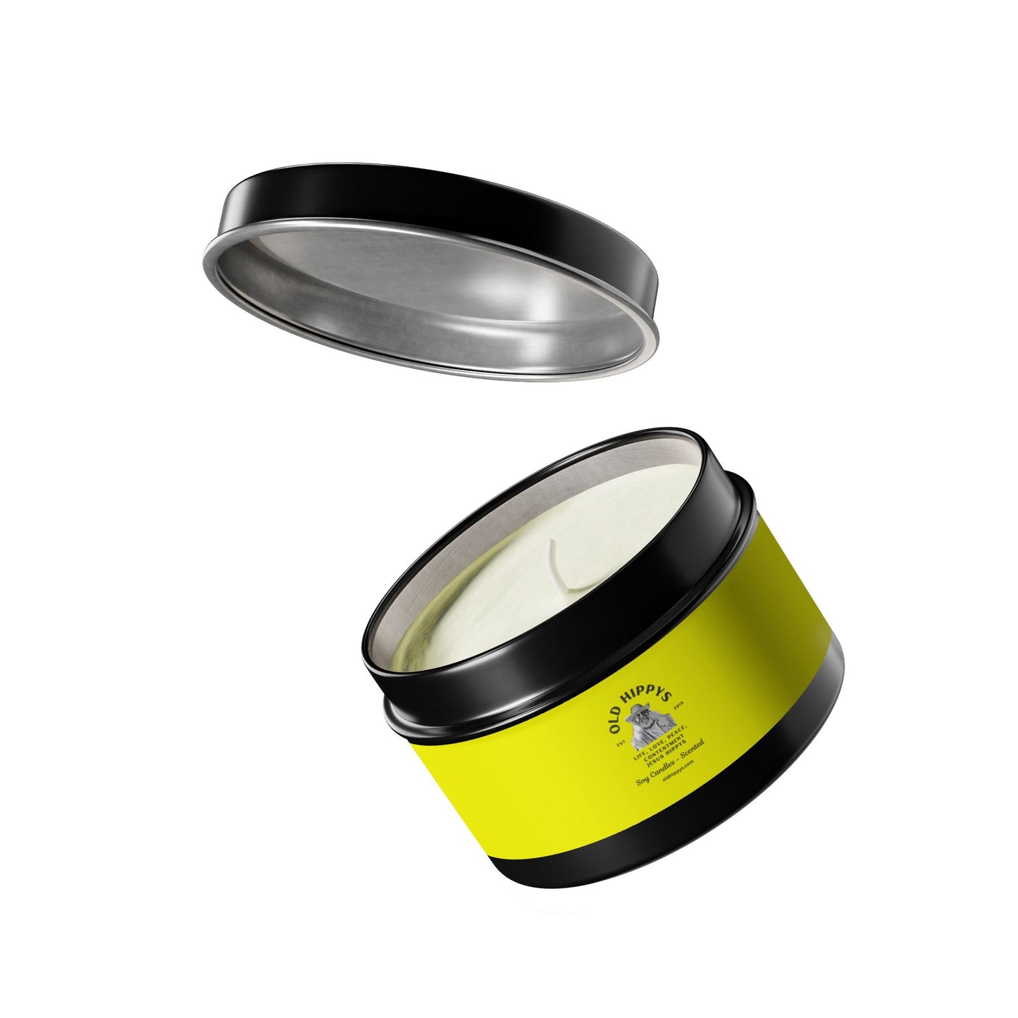 Scented Tin Candle — Bright Citrus Soy Candle from Old Hippys