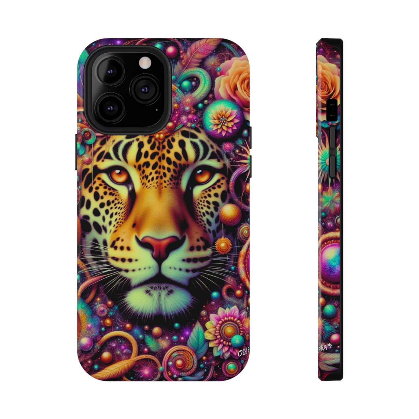 Leopard Psychedelic Phone Case — Vibrant Impact-Resistant iPhone Cover