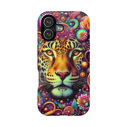 Leopard Psychedelic Phone Case — Vibrant Impact-Resistant iPhone Cover