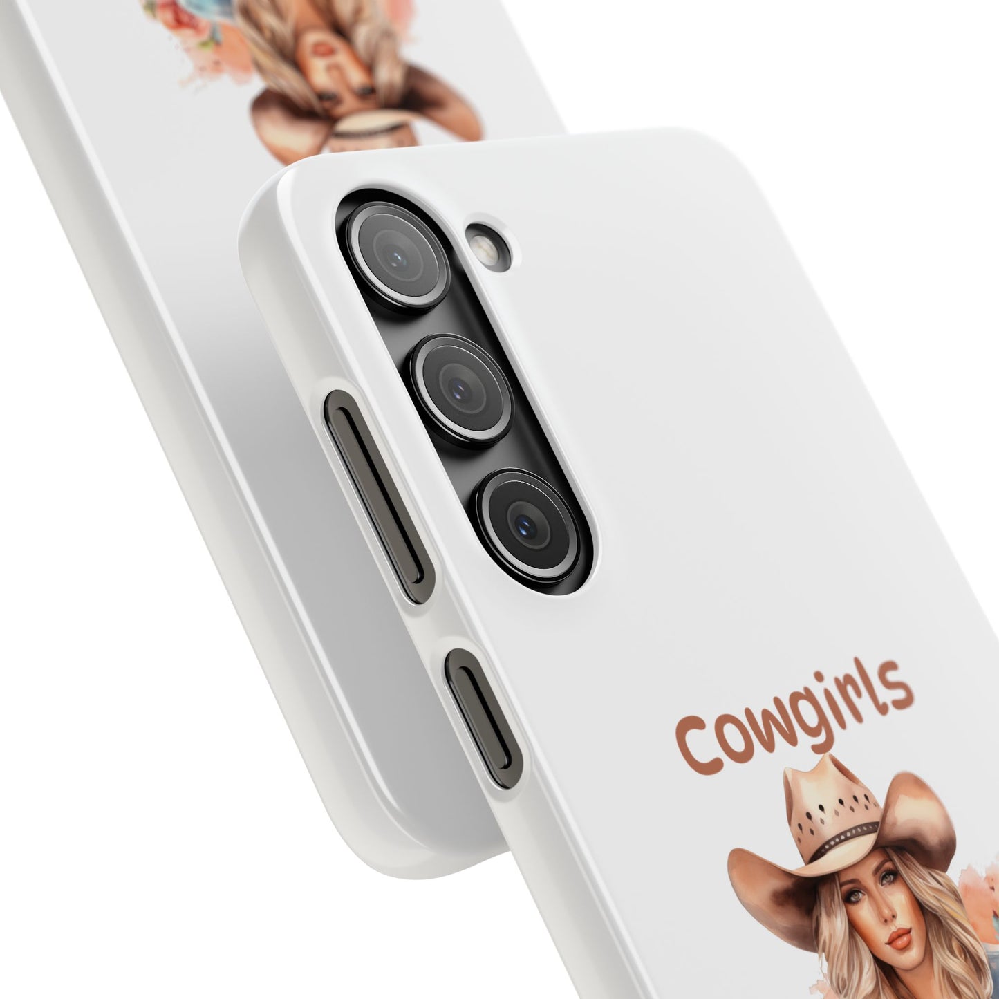 Cowgirls Phone Case — "Real Cowgirls Ride by Faith Not by Sight" Christian Western iPhone Snap Case