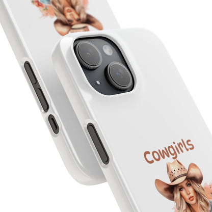 Cowgirls Phone Case — "Real Cowgirls Ride by Faith Not by Sight" Christian Western iPhone Snap Case