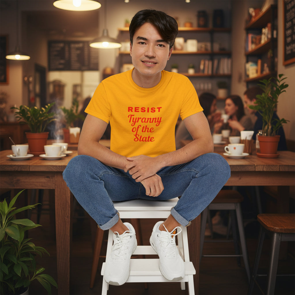 Resist State Power Graphic Tee — Political Protest Quote T-Shirt