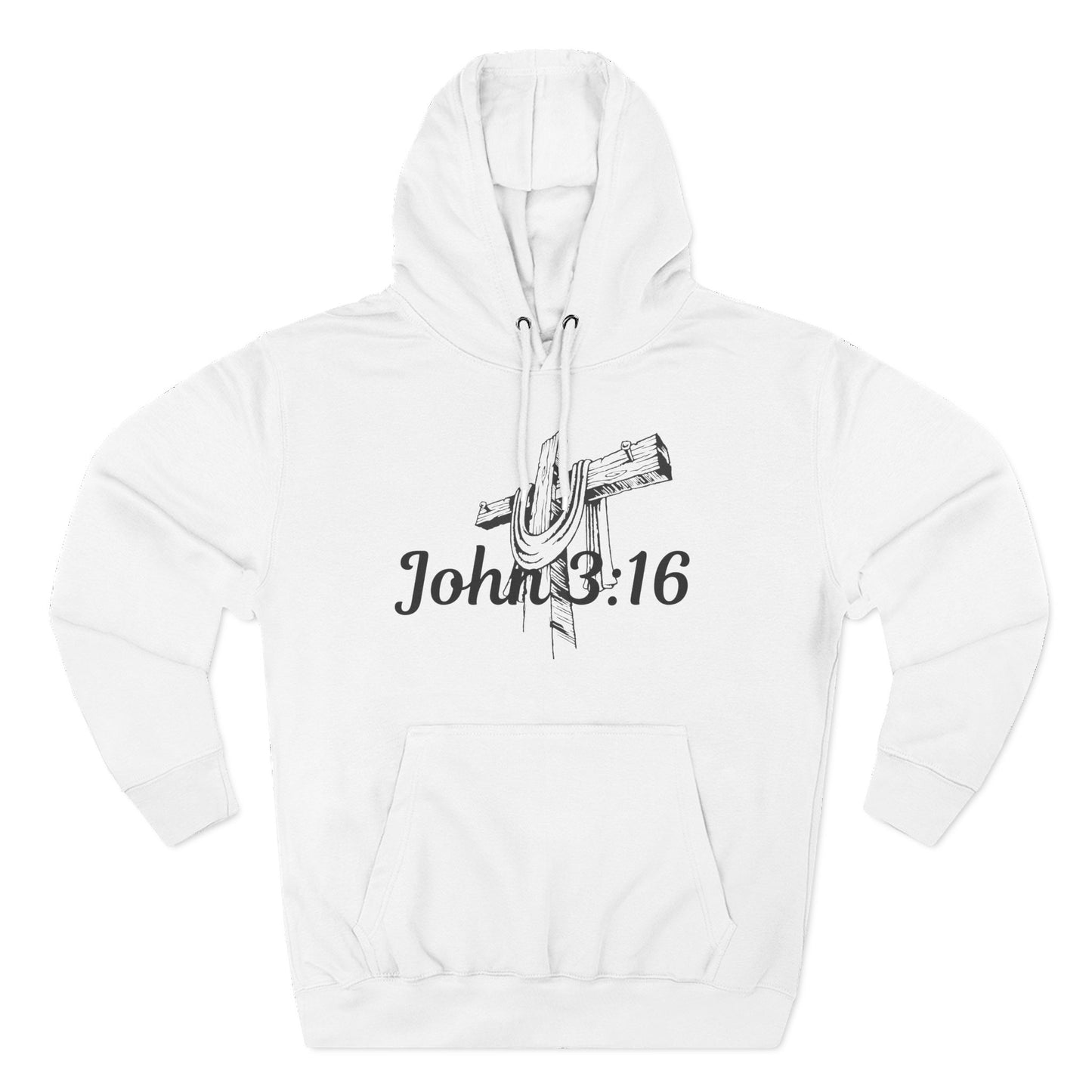 John 3:16 Cross Hoodie - Christian Faith Pullover