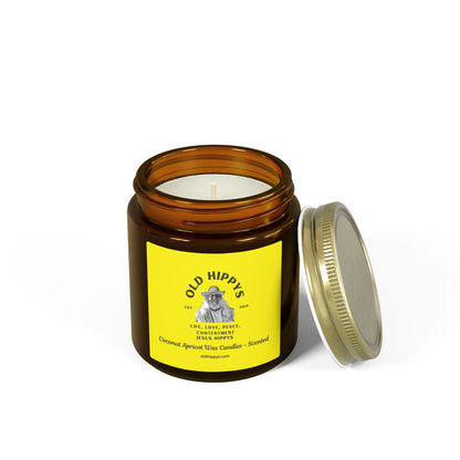 Coconut Apricot Scented Candle (4oz/9oz) by Old Hippys