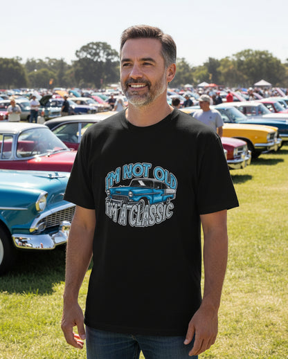 Classic Car T-Shirt for Senior Men — Vintage Auto Tee