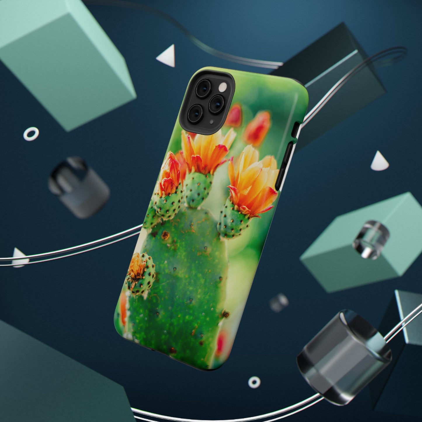 Cactus Bloom Phone Case — Impact-Resistant Floral iPhone Cover
