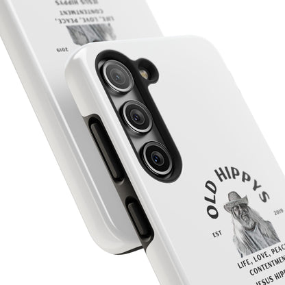 Old Hippys Phone Case — 'Life, Love, Peace, Contentment' Tough Protective Case