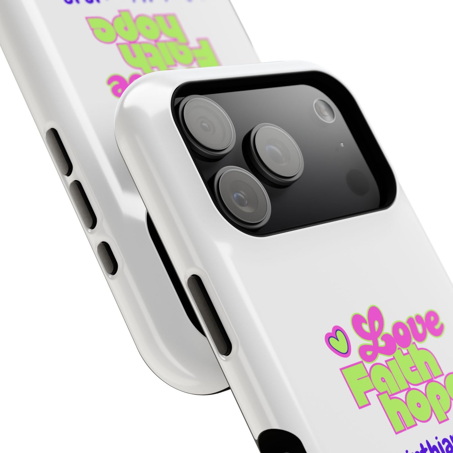Impact-Resistant Phone Case — "Love Faith Hope" 1 Corinthians 13:13 Christian Protective Cover
