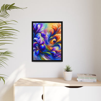 Iris Symphony #1 Wood Framed Matte Canvas