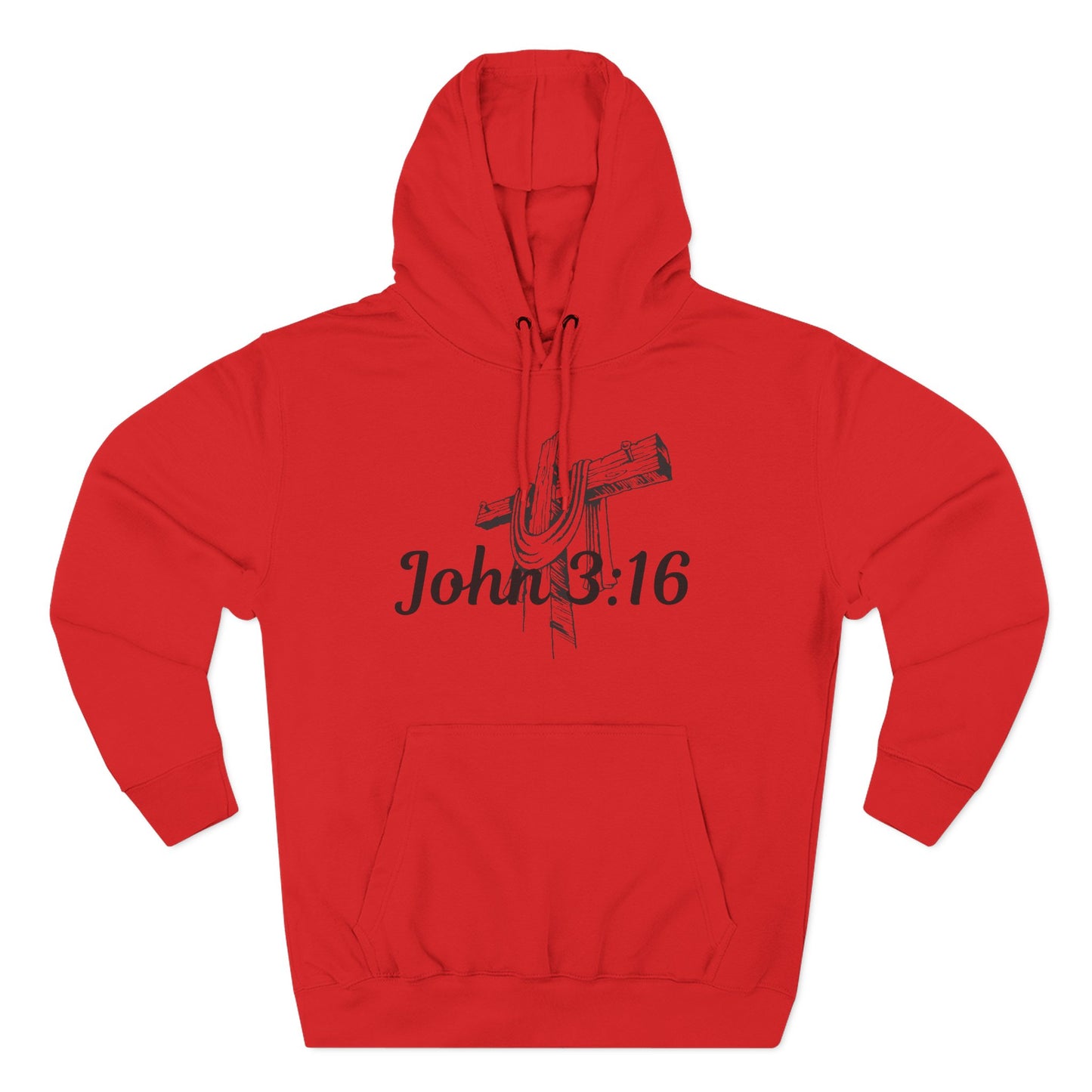 John 3:16 Cross Hoodie - Christian Faith Pullover
