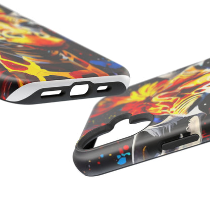 Funky Giraffe Art Impact-Resistant Phone Case —