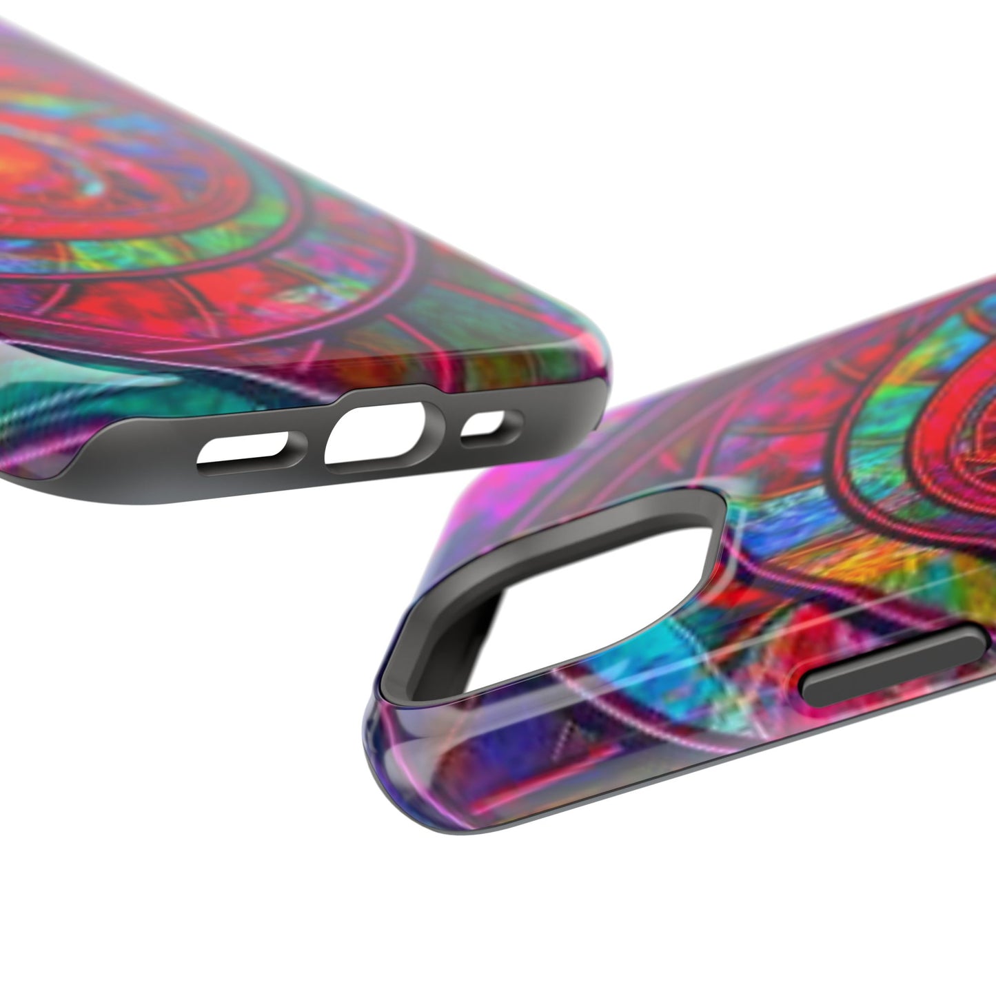 Protective Phone Case — Vibrant Abstract Mandala Impact-Resistant Design