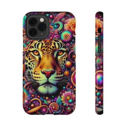 Leopard Psychedelic Phone Case — Vibrant Impact-Resistant iPhone Cover