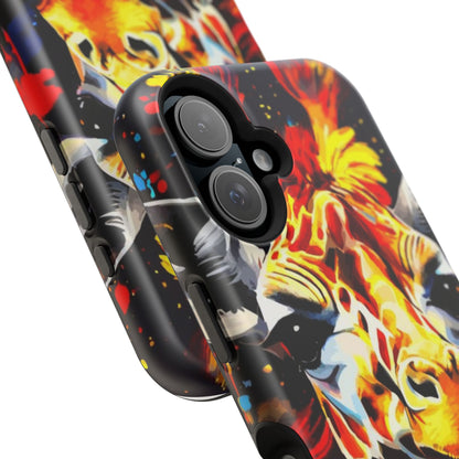 Funky Giraffe Art Impact-Resistant Phone Case —