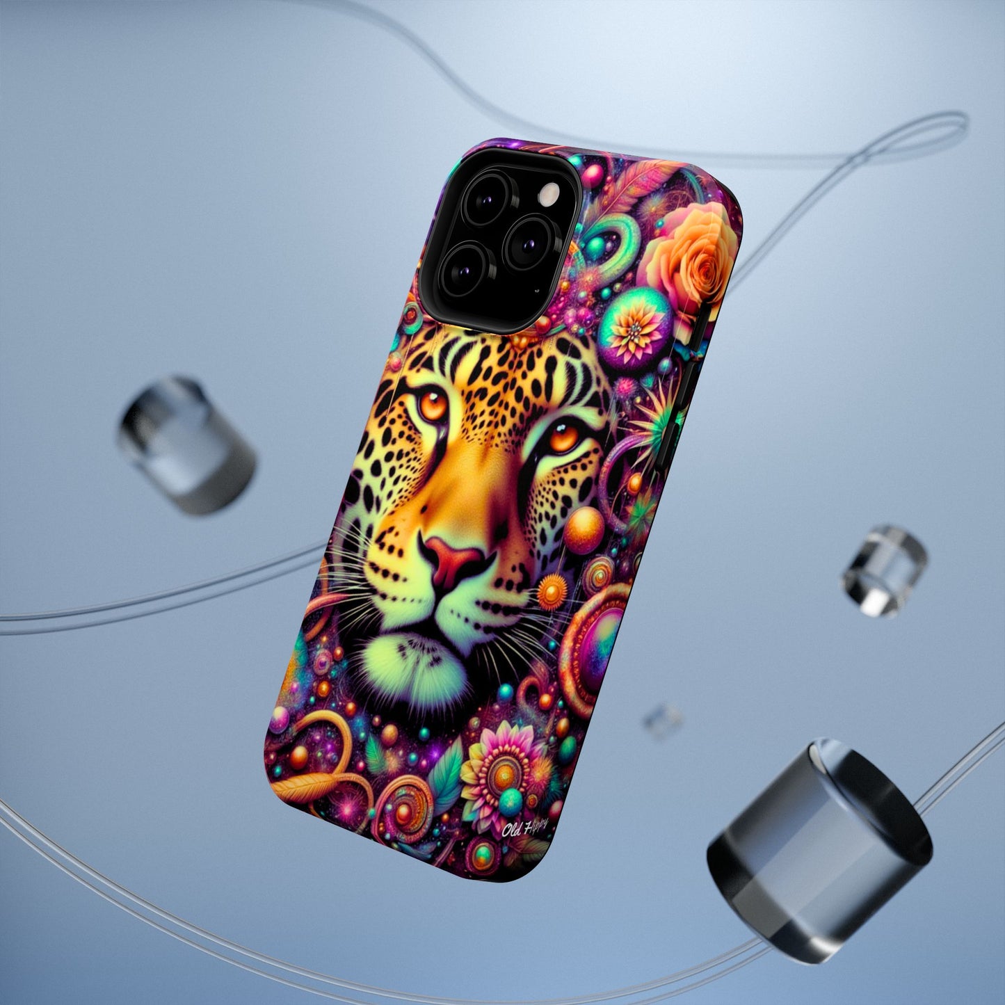 Leopard Psychedelic Phone Case — Vibrant Impact-Resistant iPhone Cover